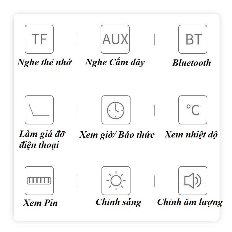 [Mã 2404EL10K giảm 10K đơn 20K] Loa bluetooth không dây kiêm đồng hồ báo thức Gutek G11 màn hình tráng gương