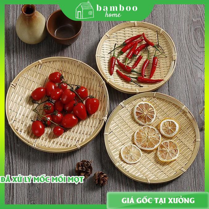 Mẹt tre đan đa năng BAMBOOO ECO đựng đồ ăn trong gia đình nhà hàng khách sạn dùng trang trí decor thân thiện môi trường