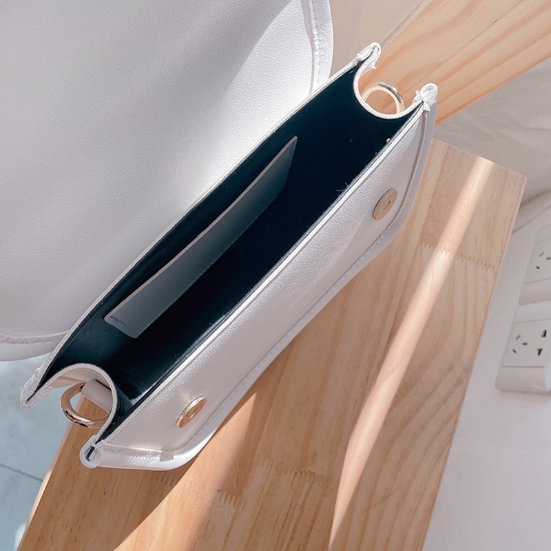 Túi Đeo Chéo Hình Vuông Nhỏ Màu Trơn Thời Trang Hàn Quốc Cho Nữ