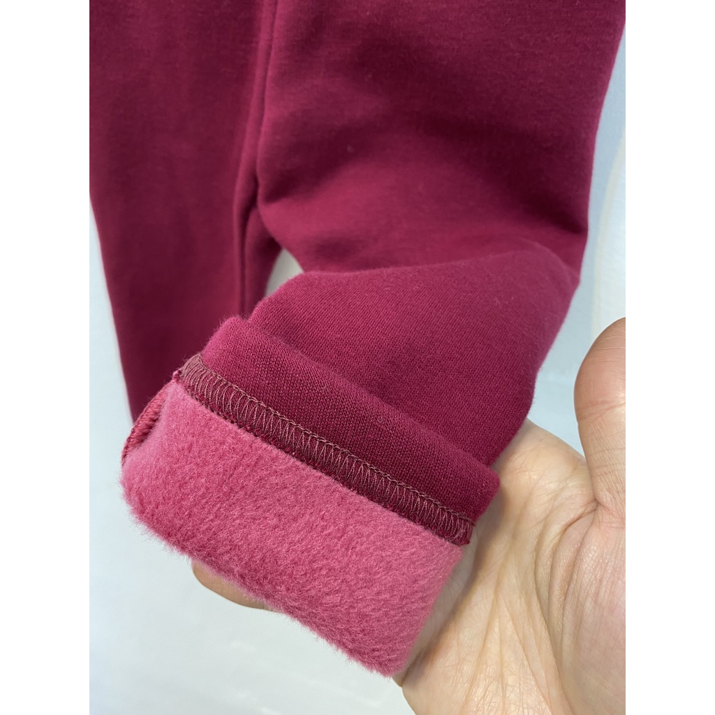 (80,90,100) Legging  lót  lông đỏ mận xuất hàn ai4glg06