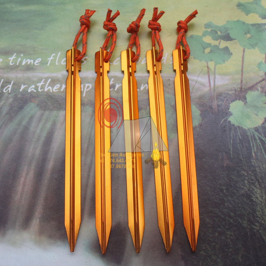 Phụ kiện lều trại - Combo 10 cọc tam giác dài 18cm