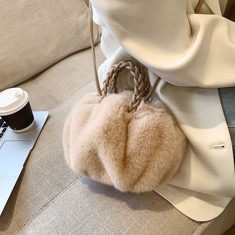 Túi Đeo Vai Phủ Lông Hình Đám Mây Nhỏ Gọn Thời Trang Thu Đông Năm 2022 Cho Nữ