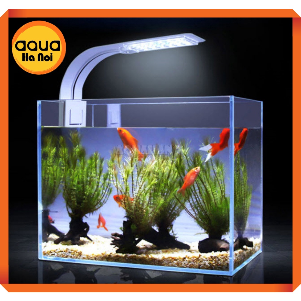 Đèn kẹp LED siêu mỏng X5 cho hồ cá cảnh thủy sinh kích thước 30-40cm - Màu đen/Màu trắng