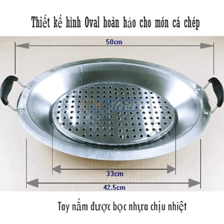 Khay om cá chép bằng inox