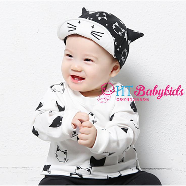 Mũ Lưỡi Trai Cho Bé Trai Bé Gái Họa Tiết Ngôi Sao Đáng Yêu