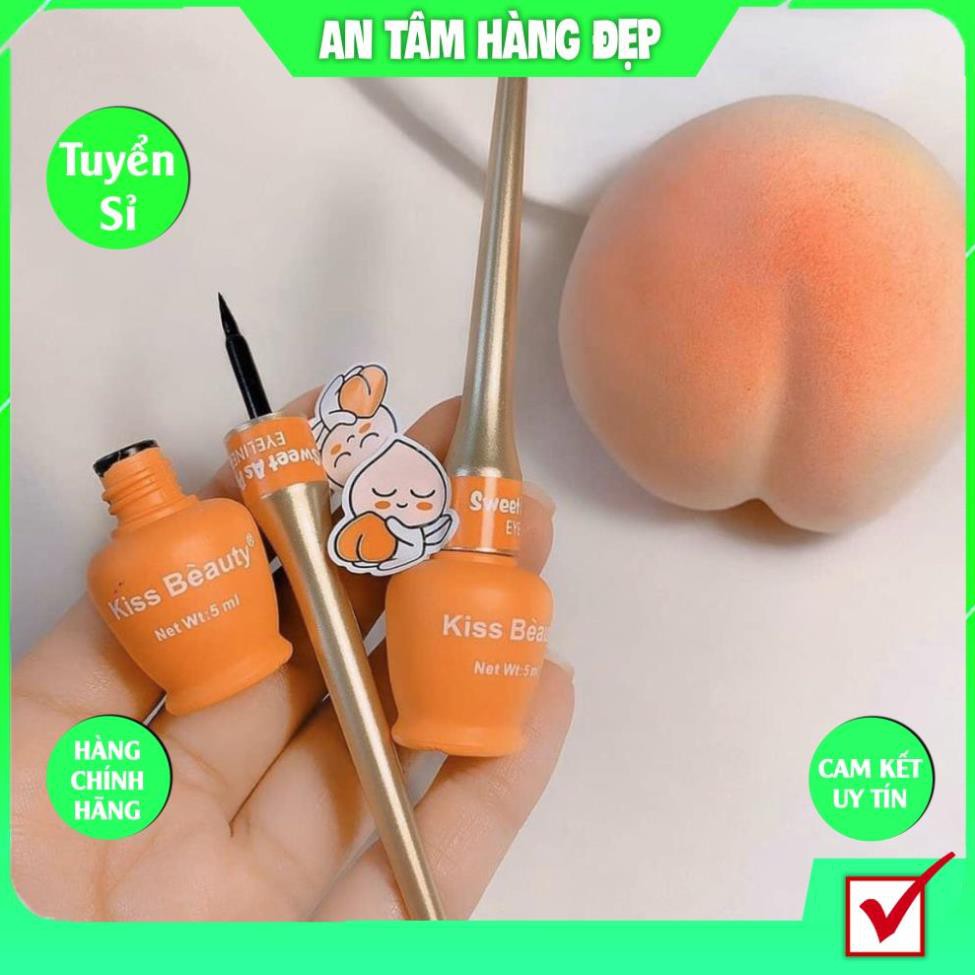 Bút Kẻ Mắt Nước Trái Đào Kiss Beauty Peach Eyeliner Siêu Dễ Kẻ, Bền Màu, Không Thấm Nước | BigBuy360 - bigbuy360.vn