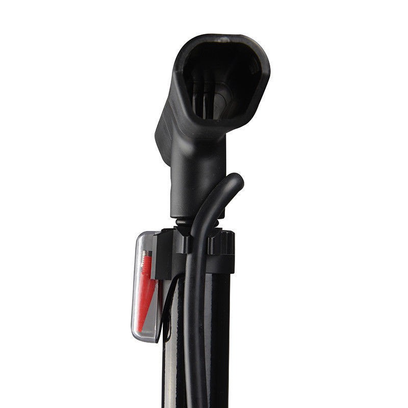 Bơm áp suất ROCKBROS 160PSI màu đen đặt trên sàn bơm xe đạp tiện lợi