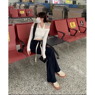 💚 SET ÁO TRẮNG CỘT CỔ YẾM + QUẦN SUÔNG 💚