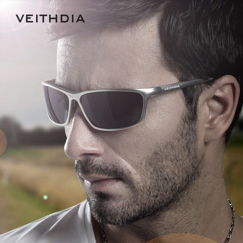Veithdia Kính Mát Nam Gọng Vuông Chất Liệu Nhôm