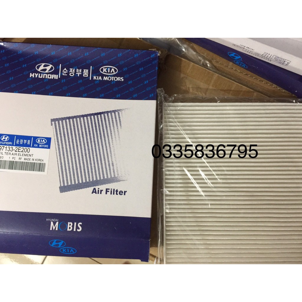 Lọc gió điều hòa, máy lạnh Forte, Cerato, Soluto, Accent, Carens, Rio, Elantra