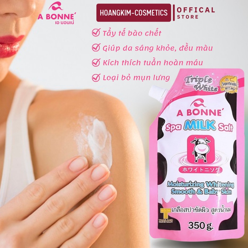 Muối Tắm Sữa Bò Tẩy Tế Bào Chết A Bonne Spa Milk Salt Thái Lan 350 g