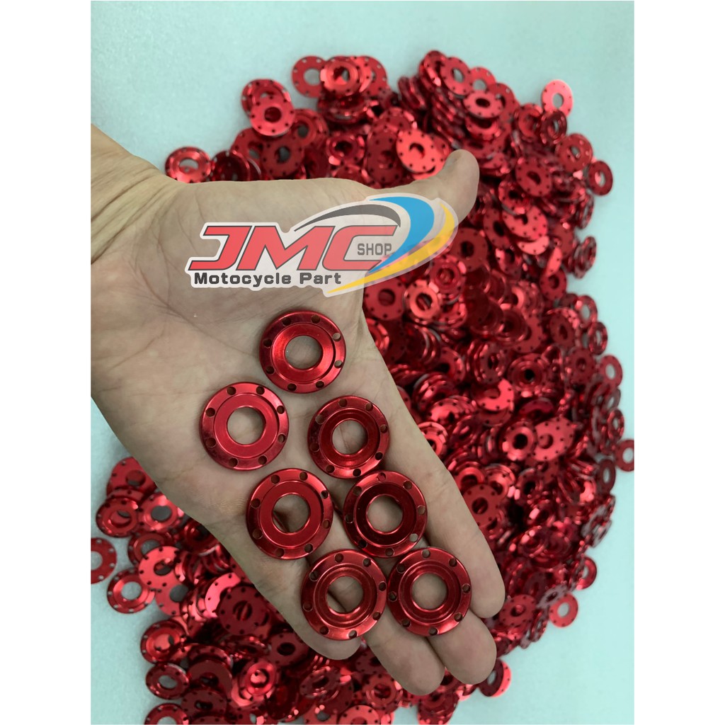 Lông đền nhôm cnc lổ 6li-8li-10li  màu ĐỎ