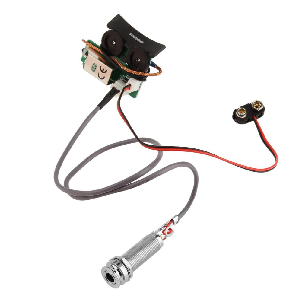 New Plastic Housing Acoustic Guitar Pickup System for Fishman VT1 Tail Nail Pickup EQ DIY Guitar
