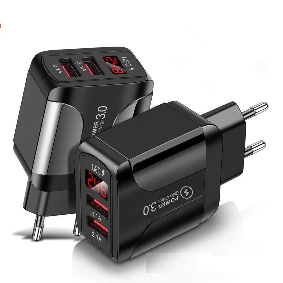 Củ sạc nhanh chính hãng KC K52 Công nghệ QC 3.0 sạc nhanh cao cấp- 2 cổng usb -bảo hành 12 tháng