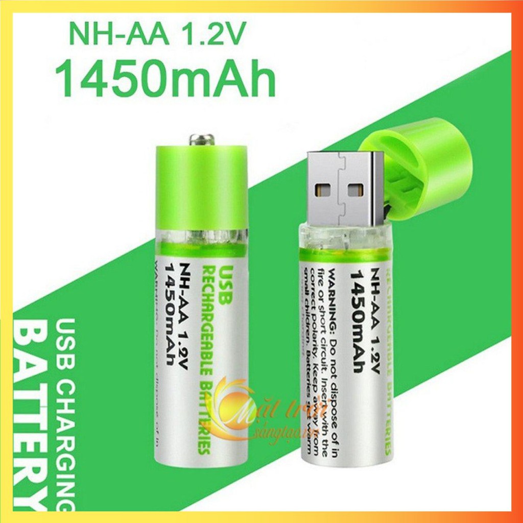 Pin tiểu AA 1450mAh tự sạc cắm cổng USB