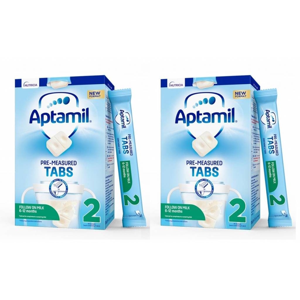 Sữa Aptamil UK dạng thanh số 2 cho bé 6m+, sữa cô đặc hút chân không hộp 24 thanh 600G - Monnie Kids