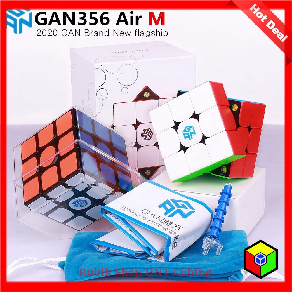 Rubik 3x3x3 Cao Cấp Gan Air M - Flagship Hãng GanCube Có Sẵn Nam Châm