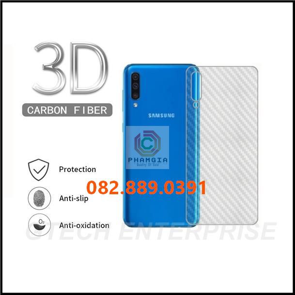 Miếng dán mặt lưng skin carbon Samsung Galaxy M10/ M10s