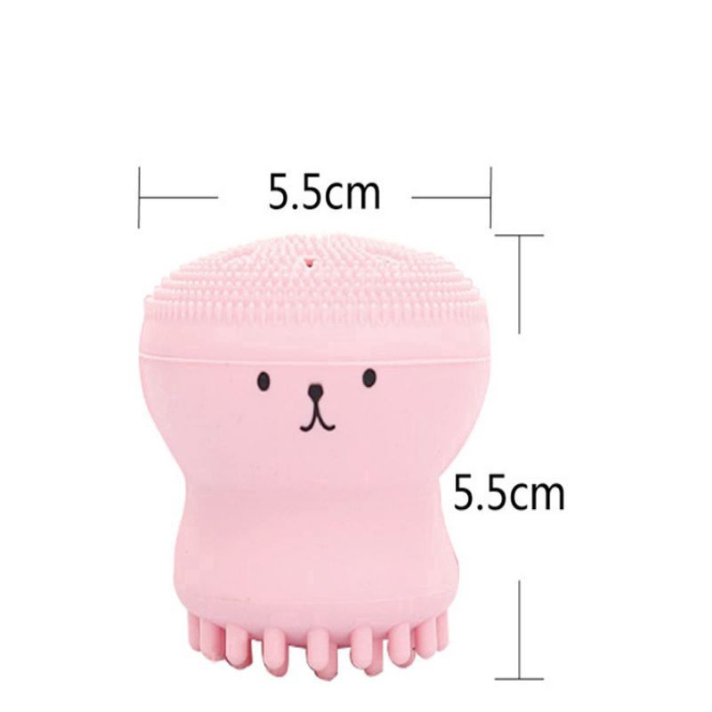 Cọ Rửa Mặt Tẩy Tế Bào Chết Bằng Silicon Mềm Hình Chú Bạch Tuộc Đáng Yêu 1643 Lavio Store