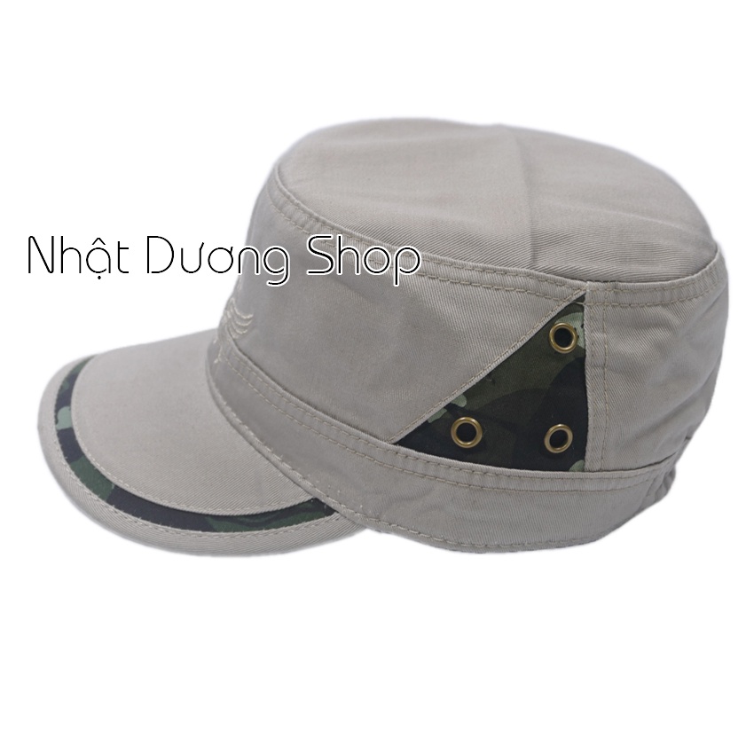 [ Nhiều màu ]Nón kết đầu bằng bít đuôi US Naval vá lính - có may thun phía sau giúp giữ chặt nón và tăng size vòng đầu