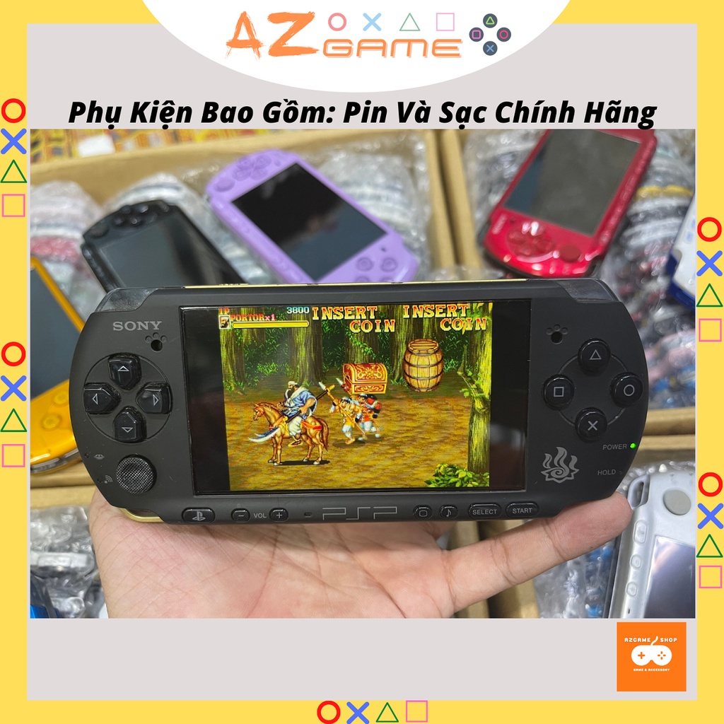 Máy PSP 3000 (Full game PSP/PS1/GBA/NES/SNES/GAME THÙNG) + Đủ Phụ Kiện