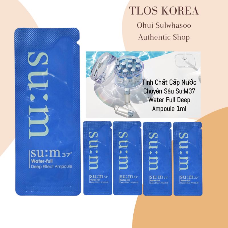 [Date 25]Sum37 Gói Sample Tinh Chất Huyết Thanh Siêu Cấp Nước Su:M37 Water-Full Deep Effect Ampoule 1Ml