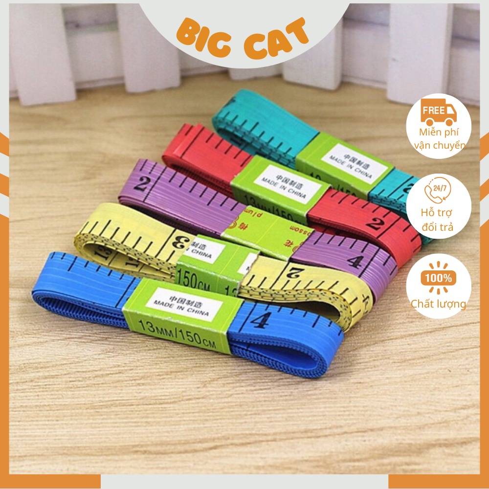 Thước dây 150cm đo eo, ngực, mông, thước thợ may Hàng mới 100%. chính hãng.