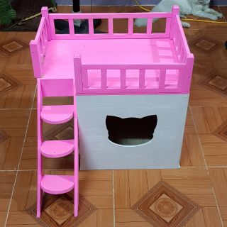 Chuồng gỗ cho chó và mèo có tích hợp đèn led