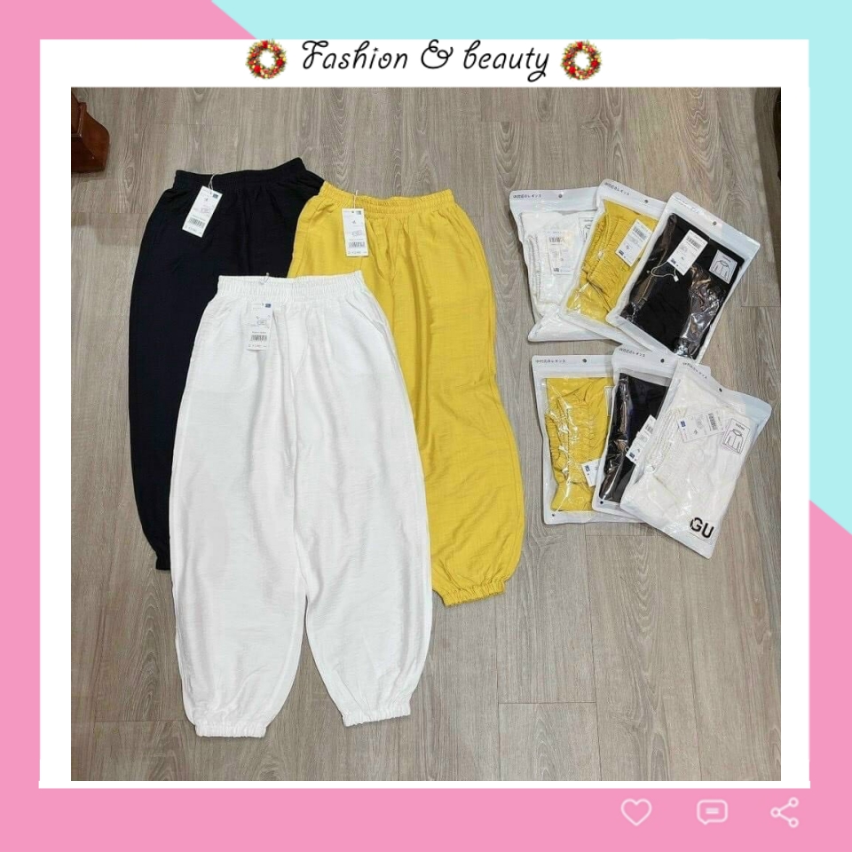 Quần đũi nữ baggy cạp chun bo gấu DOLOXI dáng boom Hàn Quốc Q814