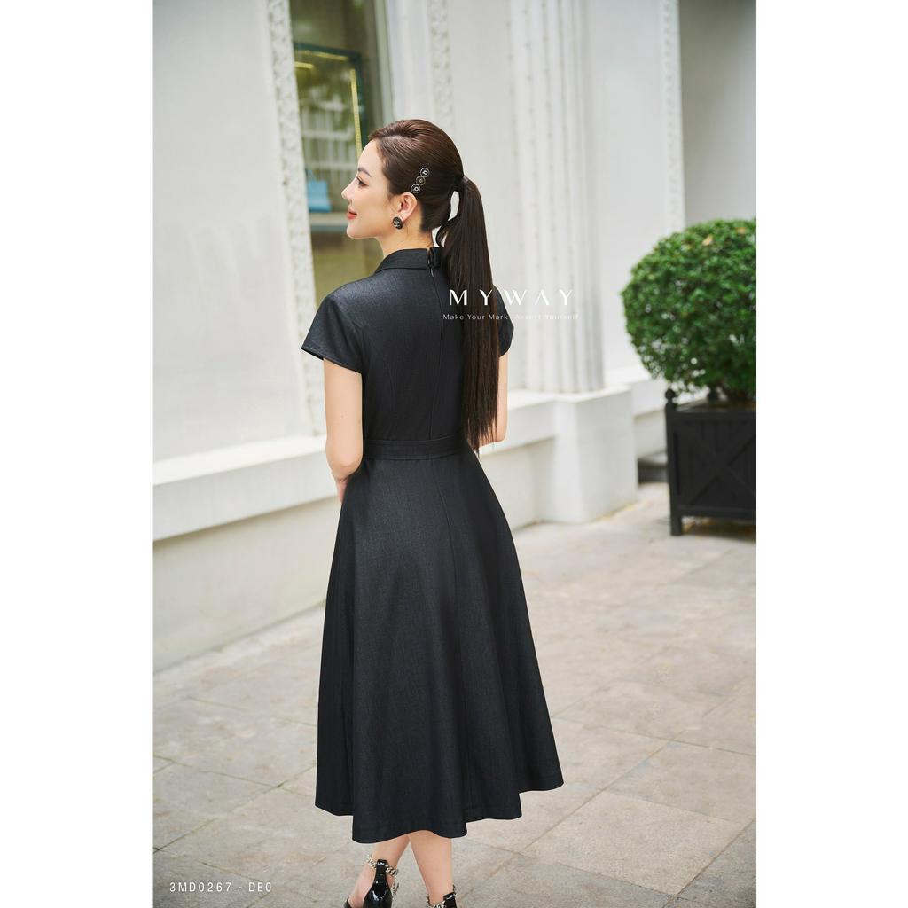 Đầm Sơ Mi Công Sở Nữ My Way Kèm Đai Cao Cấp 3MD0267