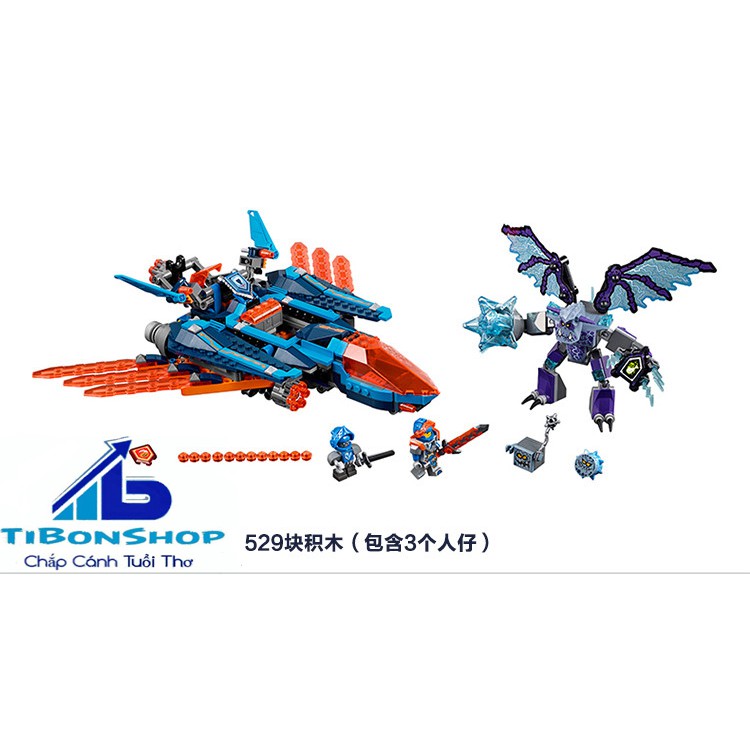 Đồ chơi lắp ráp lego nexo knights máy bay của clay Bela 10596.