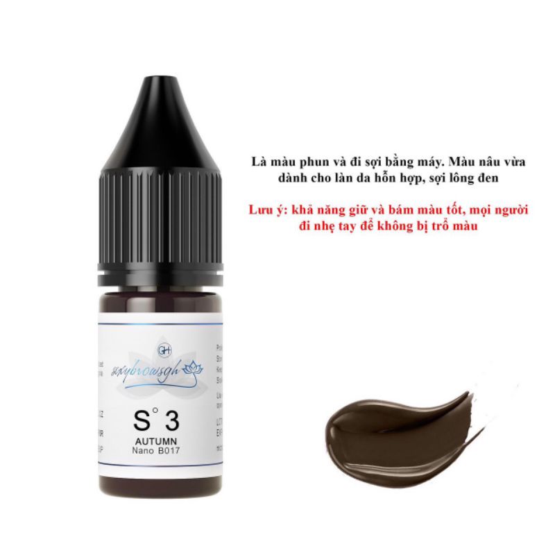 Mực Phun Xăm GH Khắc Sợi Sexy Brown Chính Hãng