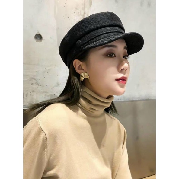 Mũ nồi dạ hàng loại 1. mũ nón beret có vành cao cấp