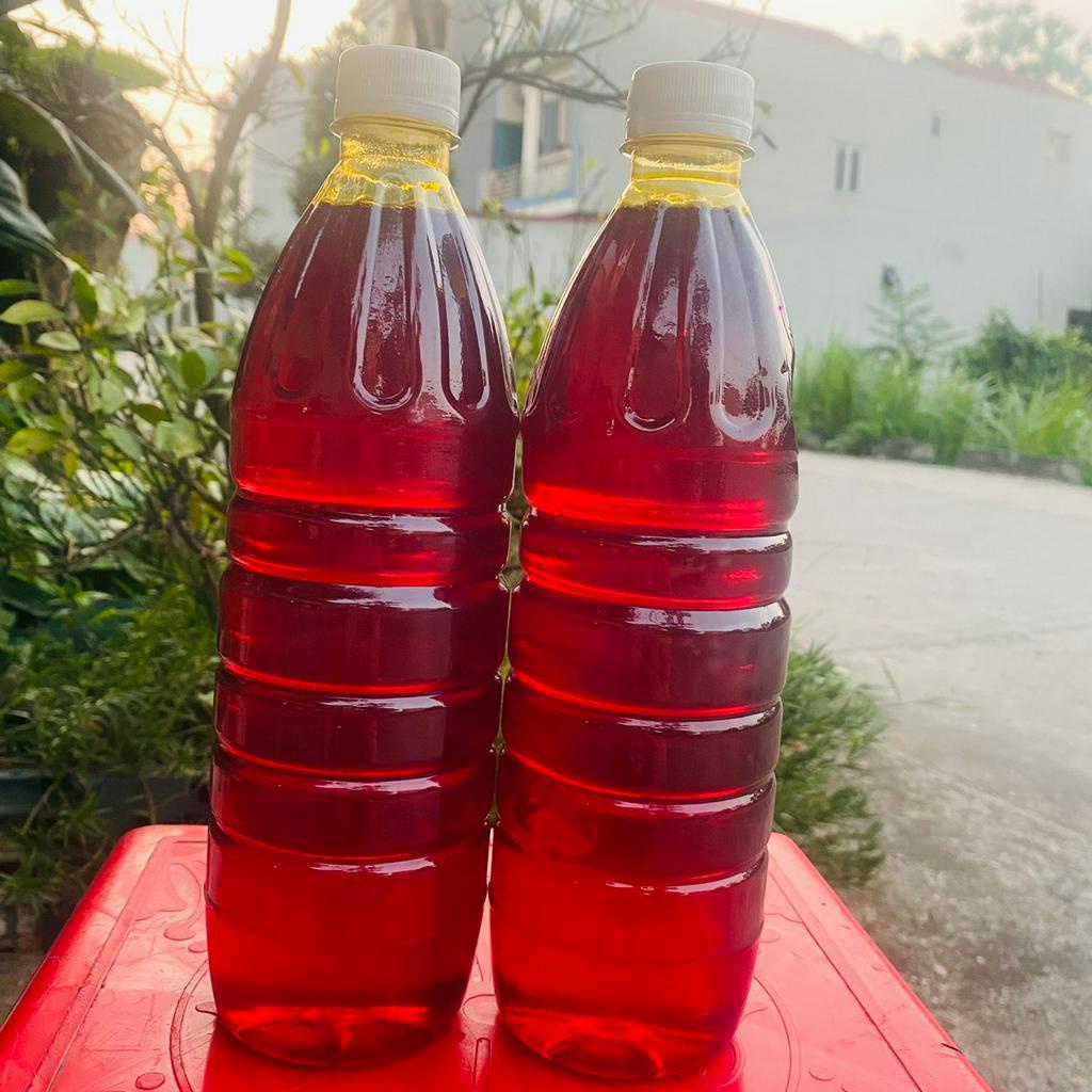 Dầu Mầu Điều Đỏ Chai 1Lít dùng cho bánh tráng trộn hoặc các món ăn,
