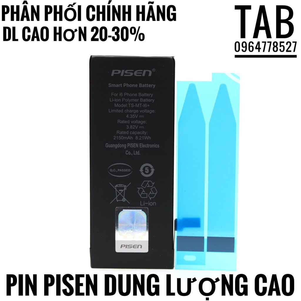 Pin PISEN Dung Lượng Cao Chính Hãng - Bảo Hành 12 Tháng Toàn Quốc