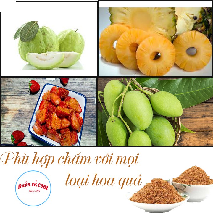 Muối ô mai Bà Thu chính hiệu ( 1 hộp ) chấm hoa quả Xí muội chua ngọt 00005