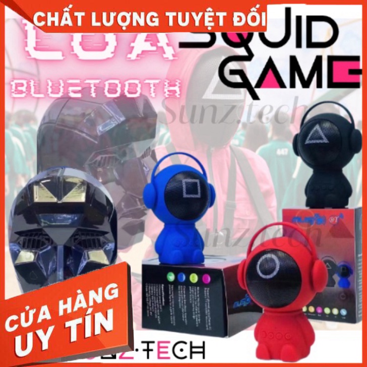 Loa Bluetooth mini SQUID GAME hình con mực siêu hót, loa mini siêu dễ thương cầm tay nhỏ gọn, tiện lợi sử dụng - Hàng nh