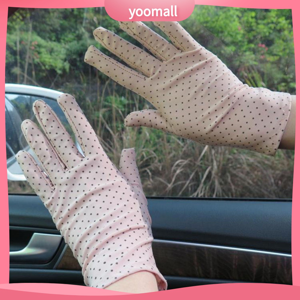 Yomall♡ Găng Tay Chống Nắng Hoạ Tiết Chấm Bi Thời Trang Mùa Hè Cho Phái Nữ