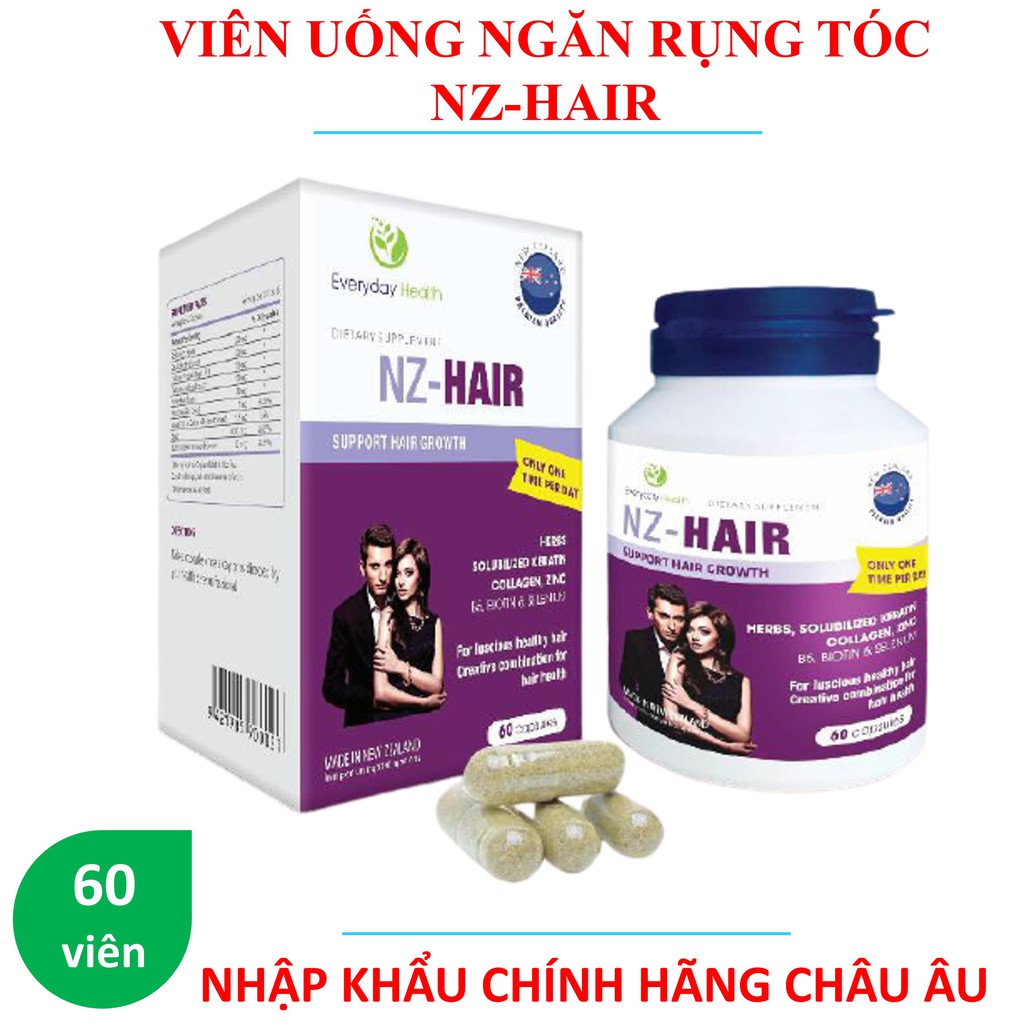 Viên uống ngăn rụng tóc - kích thích mọc tóc ZN HAIR hàng nhập khẩu chính hãng từ NEWZEA LAND
