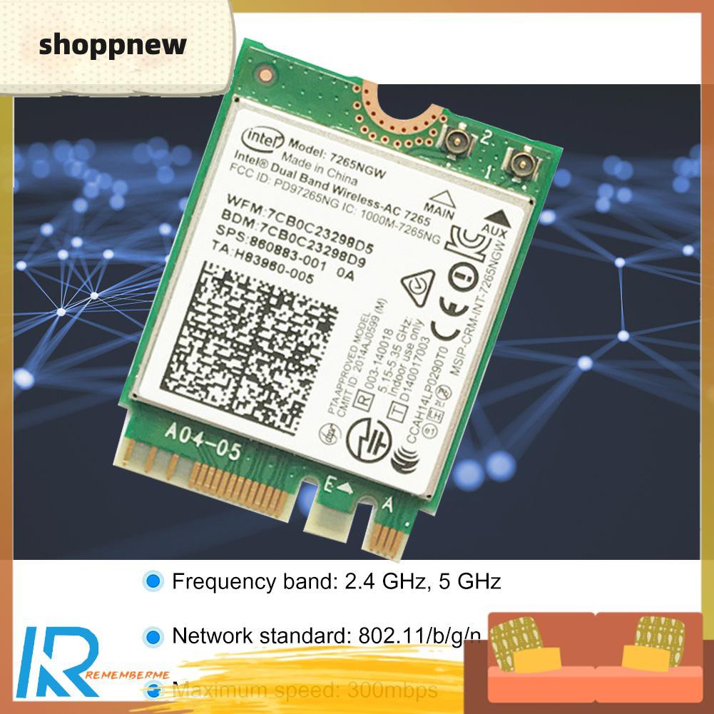 Thẻ Mạng Không Dây Bluetooth 300m M.2 Ngff 7265ngw 2.4g / 5g | BigBuy360 - bigbuy360.vn