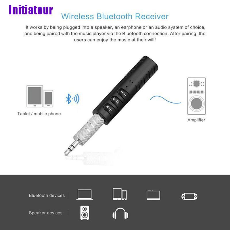 Thiết Bị Thu Phát Tín Hiệu Âm Thanh Bluetooth Không Dây Giắc Cắm 3.5mm Dành Cho Ô Tô