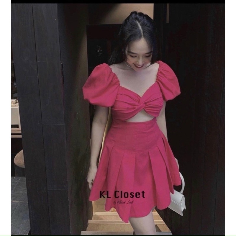 Đầm cut out xếp li bigsize 55kg-95kg🥰🥰