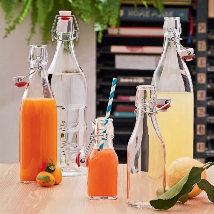 [THỦY TINH ITALY ] [Nhiều Cỡ] Chai Thủy Tinh Nắp Cài Kín Hơi 100% mẫu đáy vuông Swing Bormioli Rocco - Made in Italy | BigBuy360 - bigbuy360.vn