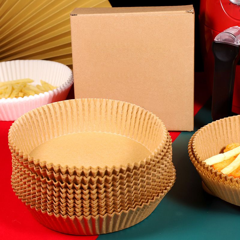 Giấy Lót Hình Tròn Chống Dầu Dùng Một Lần Cho Nồi Chiên Không Dầu 3-6L