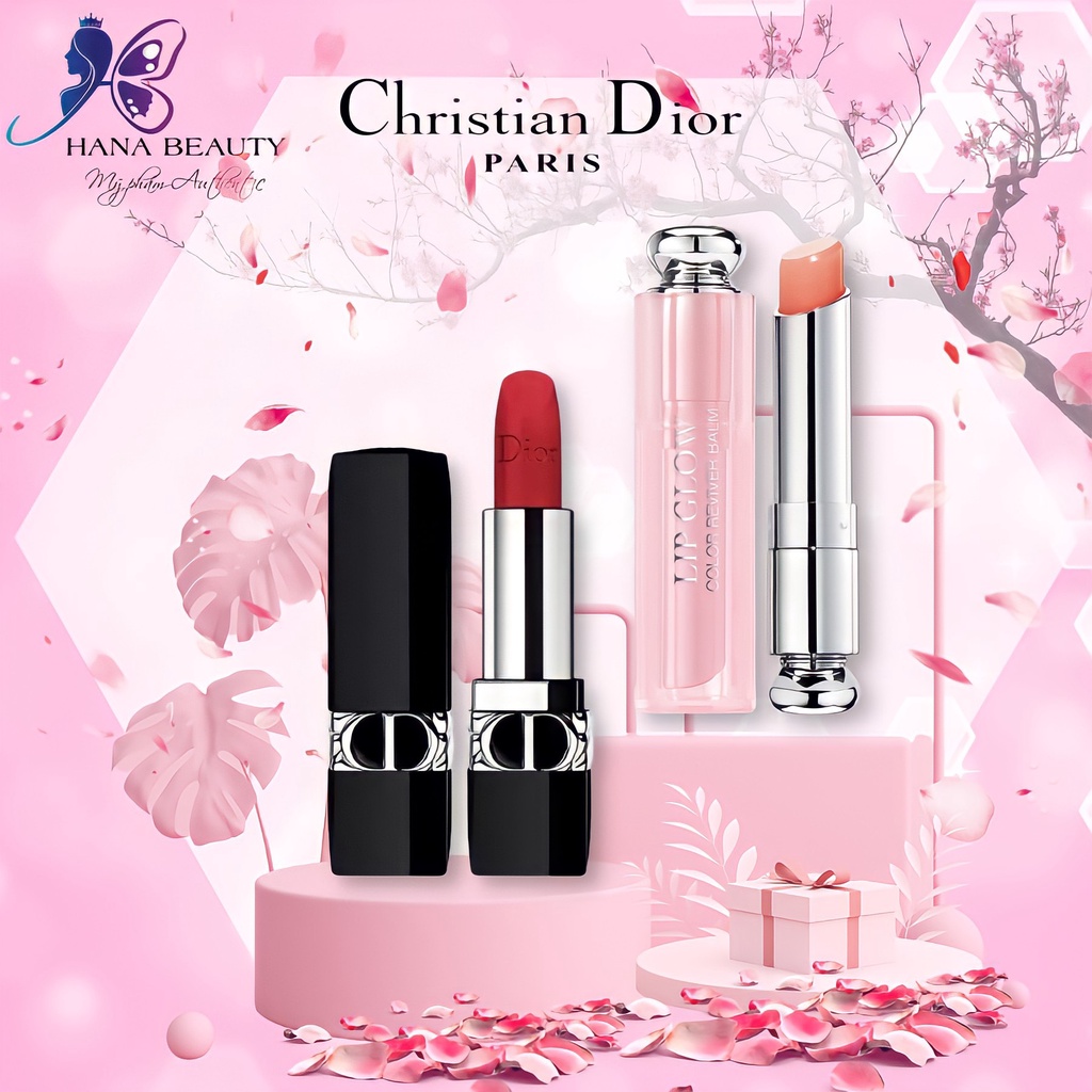 Son Dưỡng Dior Addict Lip Glow_Dior Rouge Matte Lipstick Full size 3.5g Đủ Bill Bao Check