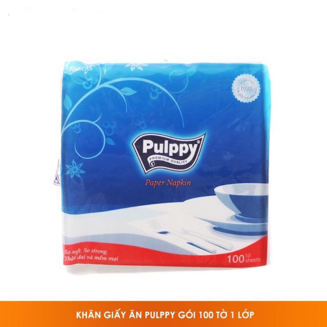 Khăn giấy vuông Pulppy 33x33cm (100 tờ)