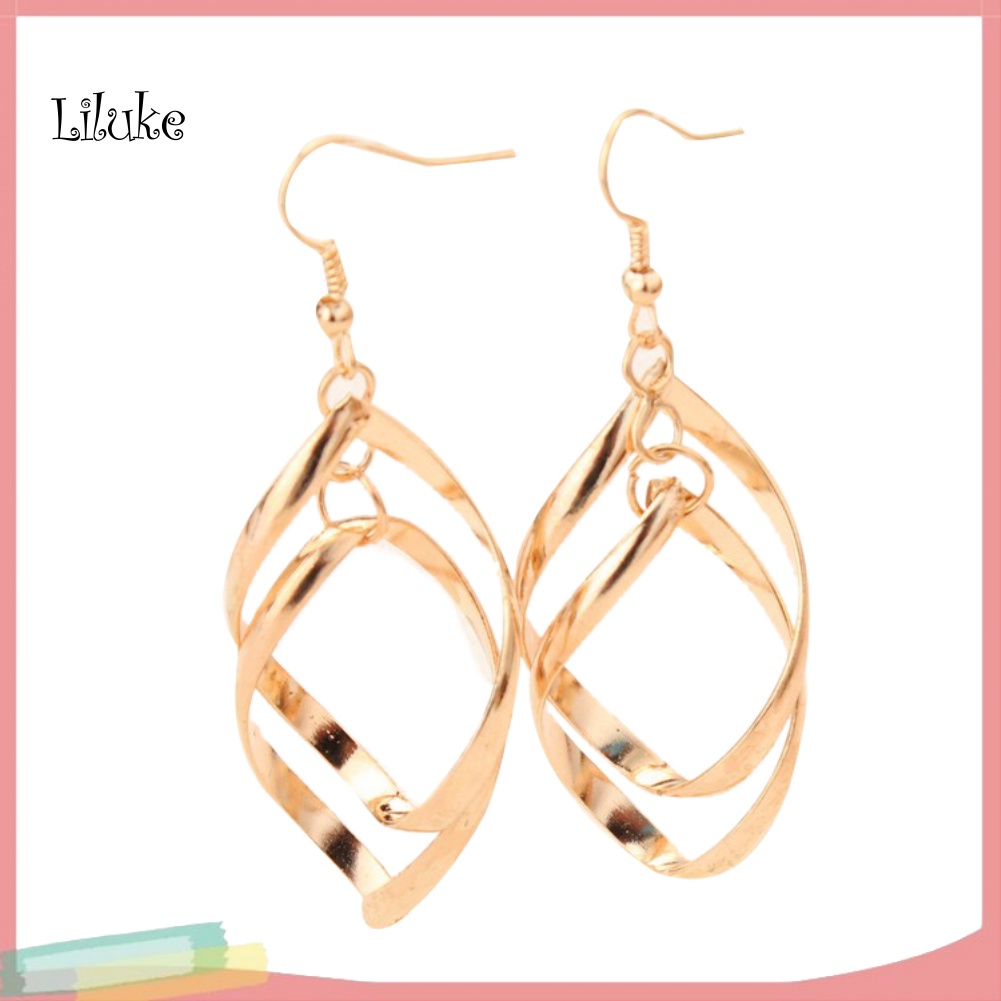 Đôi Khuyên Tai DàI HìNh GiọT NướC XoắN ỐC ThờI Trang Cho Nữ