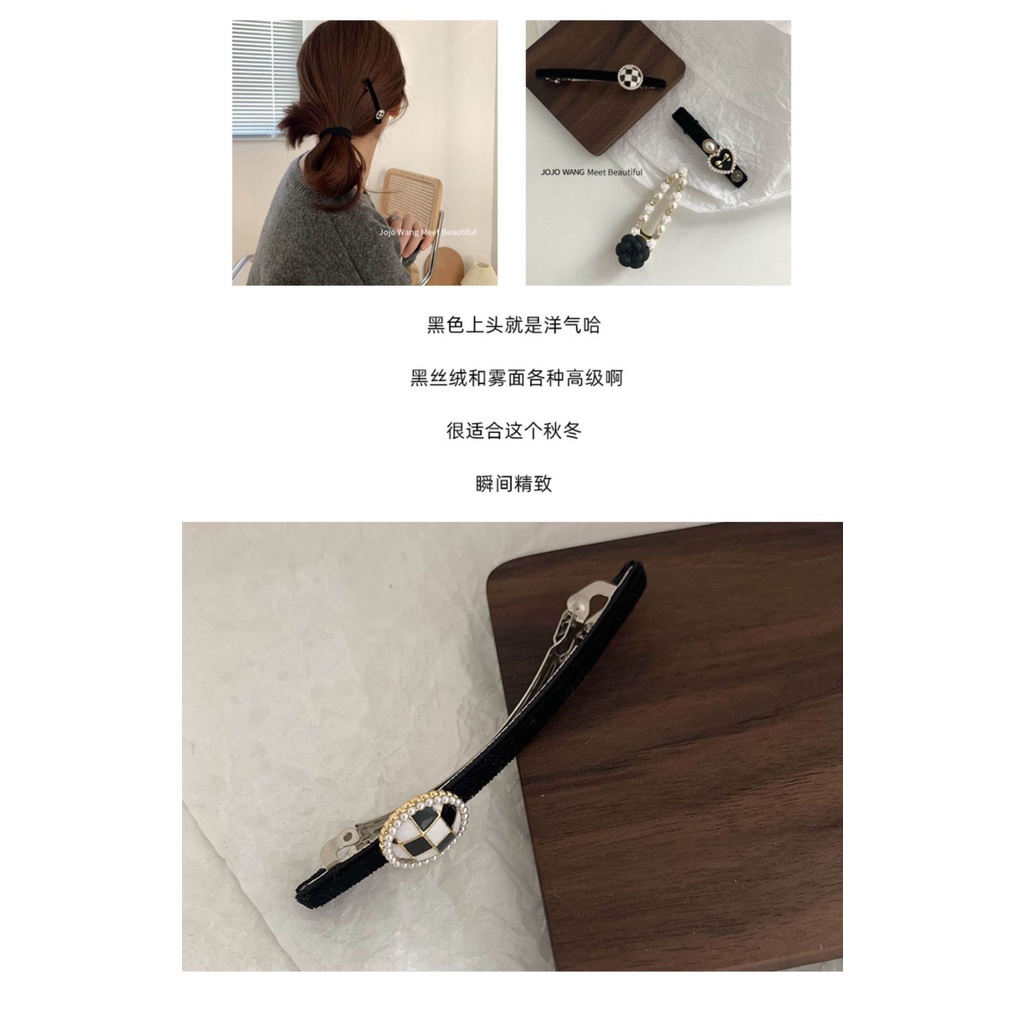 Kẹp tóc đính ngọc trai nhân tạo phong cách Hàn Quốc dành cho nữ