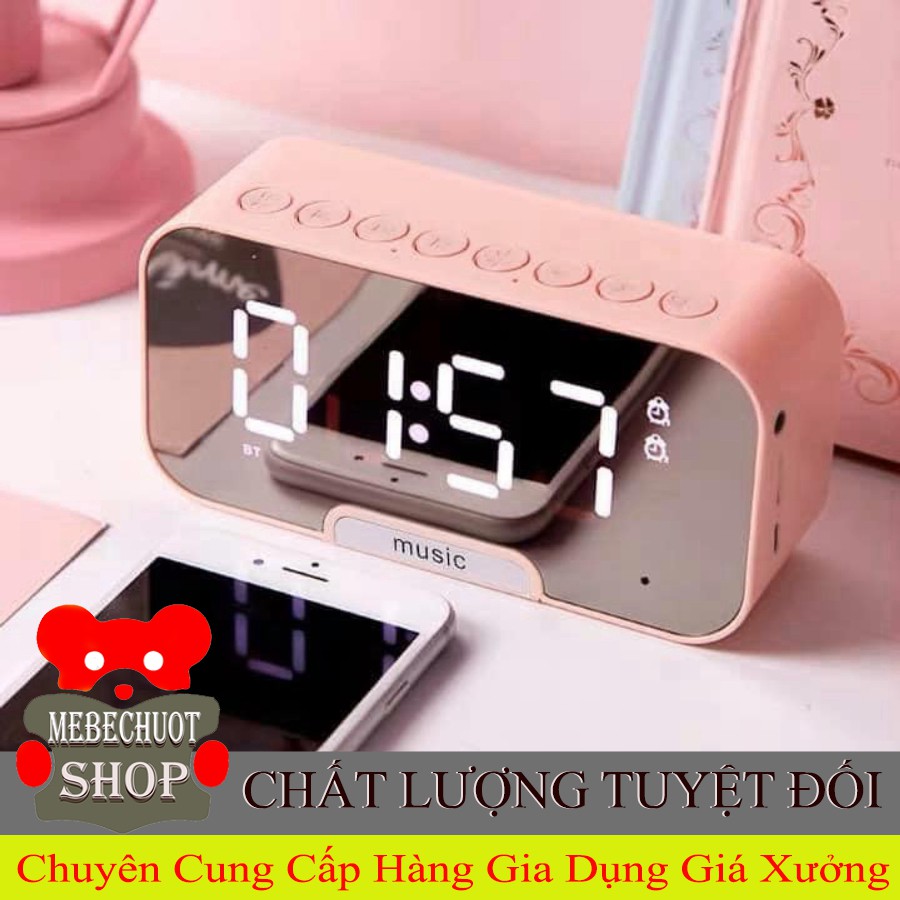 [ sale mùa hè] Loa bluetooth mini kèm đồng hồ báo thức .