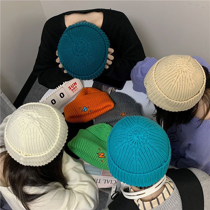 Mũ Len Thêu Chữ Phong Cách Hiphop Thời Trang Thu Đông Hàn Quốc